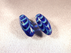 Oval 26 x 12mm, Cobalt Blue, Medium Blue and Aqua